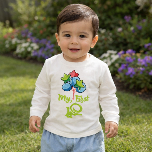 Blue Balloons First Eid T-Shirt