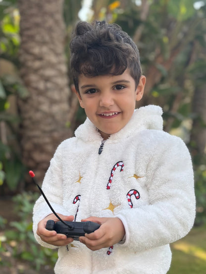 Candy Cane Teddy Jacket