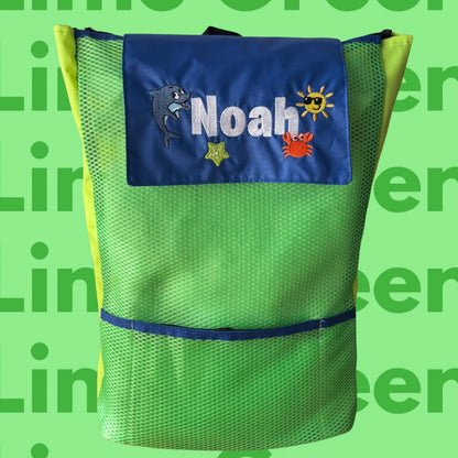Colorblock Backpack - Lime Green