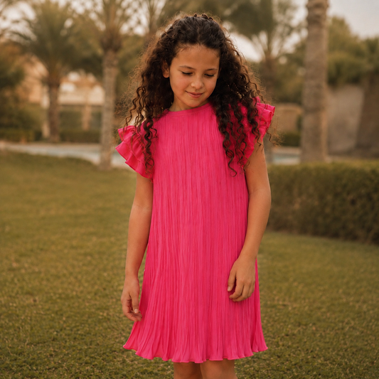 Bubblegum Pleated Dress